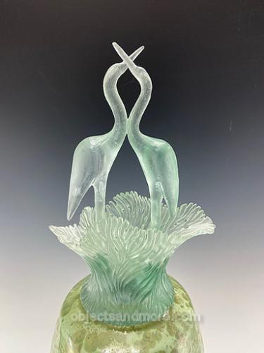 Shadow Dancer Green Glass by DEBRA STEIDEL